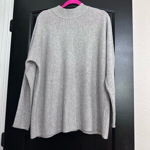 ANTONIO MELANI Light Gray Women's Turtleneck Sweater💯Cashmere.